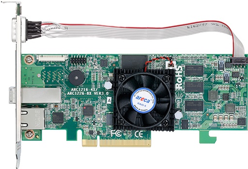 [ARC-1216-4X] ARECA 4x 12Gb/s SAS PCIe x8 RAID Card,