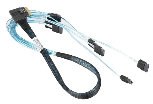 [CBL-SAST-0827] Supermicro Slimline SAS x8 (LA) to 8x SATA 70cm Cable