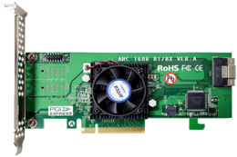 [ARC-1686-8I] Areca ARC-1686-8I 8-port SAS Tri Mode RAID PCIe 4.0 x8 No cache 1xSFF-8654 LP