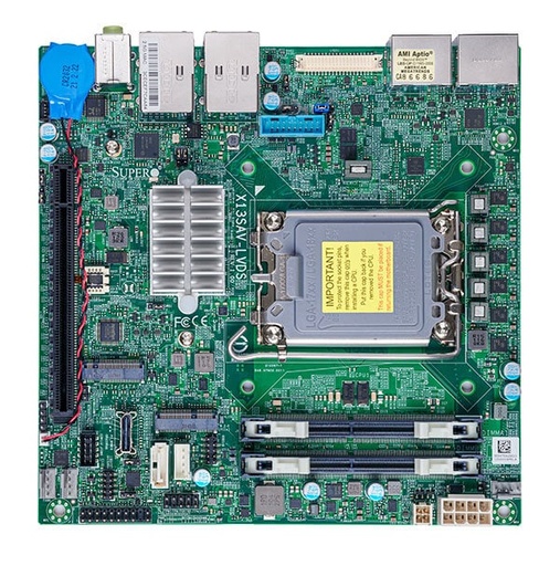 [MBD-X13SAV-LVDS-O] X13SAV-LVDS, Mini ITX, Alder Lake PCH Q670E,LGA1700,PCIe