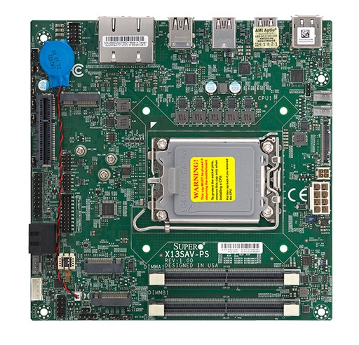 [MBD-X13SAV-PS-O] X13SAV-PS, Mini ITX, Alder Lake SoC,LGA1700, PCIe x4