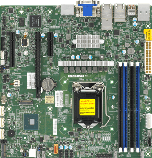 [MBD-X12SCZ-TLN4F-B] X12SCZ-TLN4F,Micro ATX,Comet Lake PCH W480,LGA1200,1 PCI