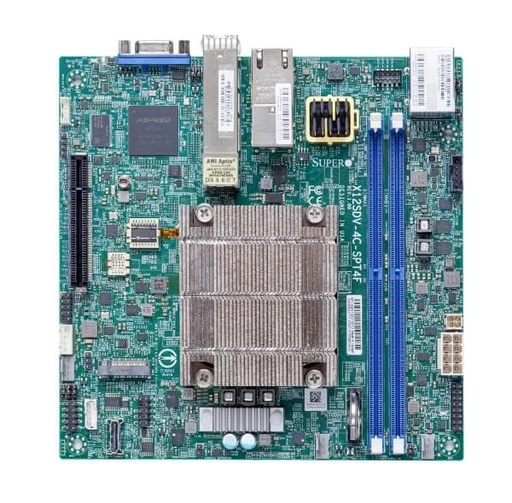 [MBD-X12SDV-4C-SPT4F-O] Embedded miniITX,Xeon ICX-D,Dual 25G SFP28,Dual 10GBase-