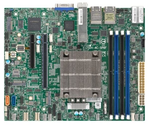 [MBD-X12SDV-8C-SP6F-O] Embedded FlexATX, Xeon ICX-D, Dual 25GSFP28,Quad1GbE,IPM